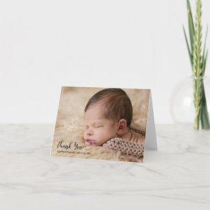 Faire-part de naissance photo simple Merci de scri