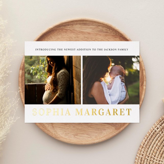 faire-part de naissance photo sophistiqué Golf (Créateur téléchargé)