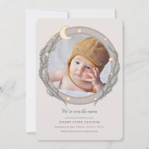 Faire-part de naissance photo sur la Lune