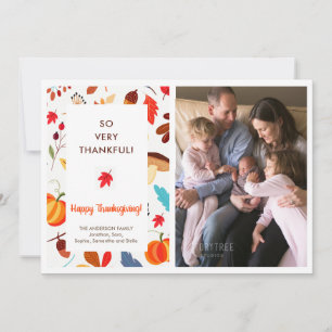 Faire-part de naissance photo Thanksgiving automne