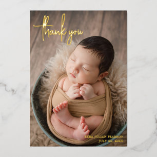 Faire-part de naissance Remerciement Photo Écritur