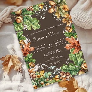 Faire-part de naissance Rustique Woodland Automne