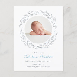 Faire-part de naissance simple avec photo de bébé 