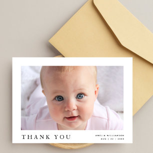 Faire-Part de Naissance Simple Moderne avec Photo