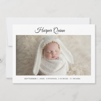Faire-part de naissance unique et élégant pour béb