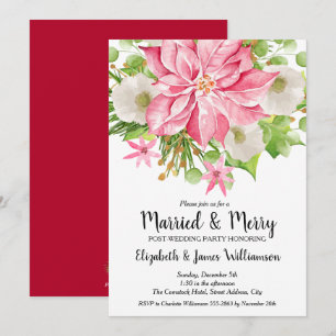 Faire-Part de Noël Après-Mariage Mariés et Joyeux