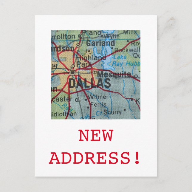 Faire-part de nouvelle adresse Dallas (Devant)