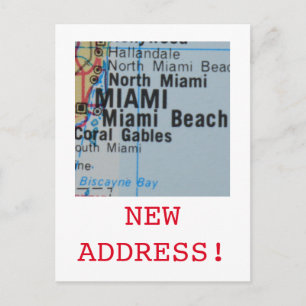 Faire-part de nouvelle adresse Miami