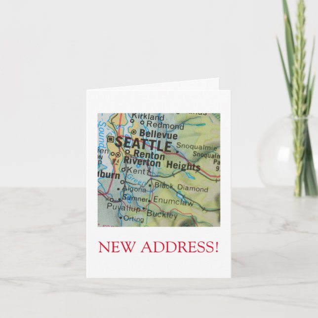 Faire-part de nouvelle adresse Seattle (Devant)