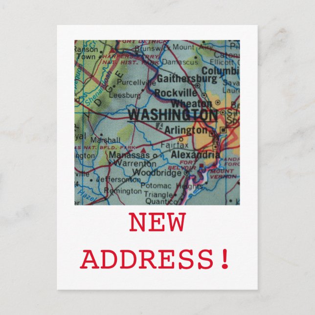 Faire-part de nouvelles adresses de Washington DC (Devant)