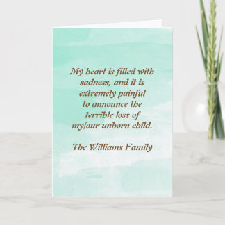 Faire-part de perte de grossesse