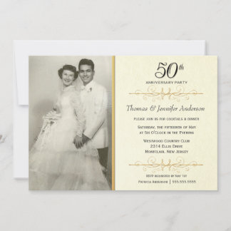 Faire-part de photo d'anniversaire de mariage de 5