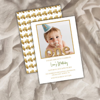 Faire-part de photo d'anniversaire pour garçon « L