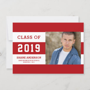 Faire-part de photo graduée à rayures