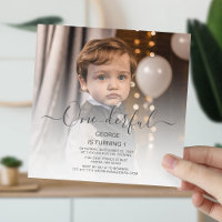 Faire-part de premier anniversaire avec photo mign