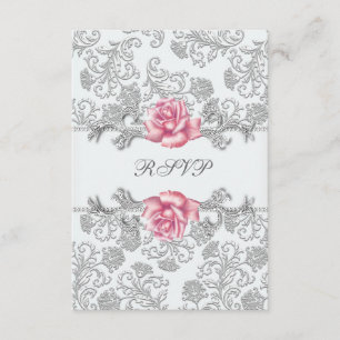Faire-part de Première Communion pour filles Rose