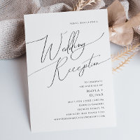 Faire-part de réception de mariage au style minima