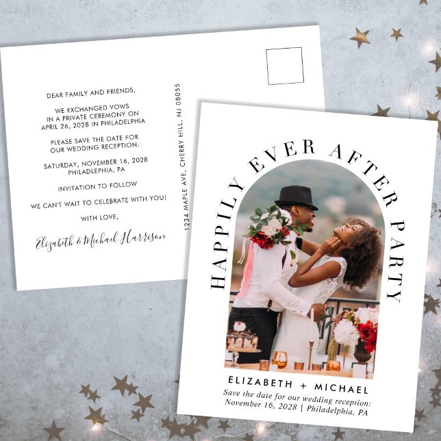 Faire-part de réception de mariage avec photo de l (Créateur téléchargé)