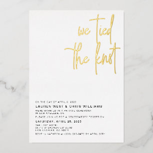 Faire-Part de réception de mariage en feuille d'al