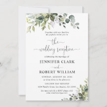 Faire-part de réception de mariage Eucalyptus