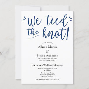 Faire-part de réception de mariage Nous avons noué