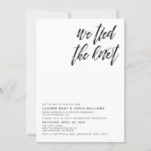 Faire-Part de Réception de Mariage Nous avons Noué