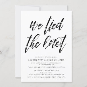 Faire-Part de Réception de Mariage Nous avons Noué