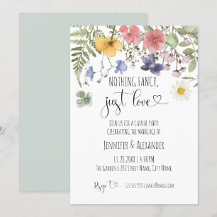 Faire-part de réception de mariage Wildflowers