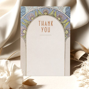 Faire-part de remerciement de mariage Art nouveau 