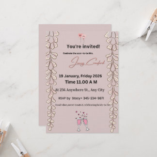 Faire-part de Remise de Cadeaux de Mariage Floral