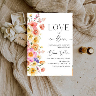Faire-Part de Remise de Cadeaux de Mariée - Fleurs