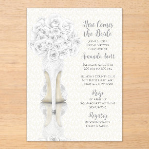 Faire-Part de Remise de Chaussures et de Bouquet d