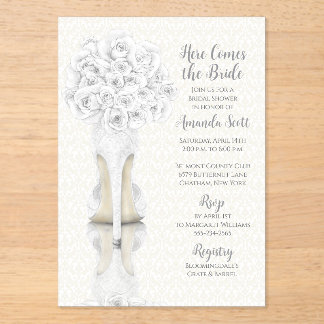 Faire-Part de Remise de Chaussures et de Bouquet d