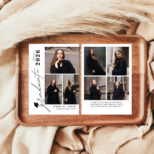 Faire-part de remise de diplôme 7 Photos Écriture 