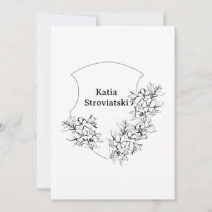 Faire-part de remise de diplôme à crête noir et bl