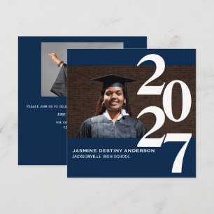 Faire-part de remise de diplôme avec grands nombre
