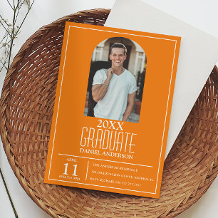 Faire-part de remise de diplôme avec photo d'arche