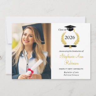 Faire-part de remise de diplôme de fin d'études su