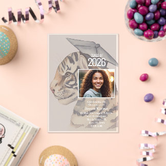 Faire-part de remise de diplômes en acrylique avec