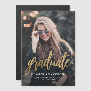 Faire-part de remise de diplômes magnétique avec é