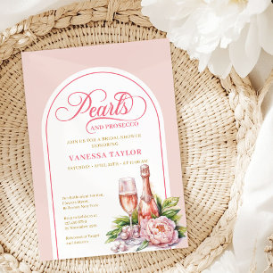 Faire-part de Remise de Mariée Moderne Rose et Or
