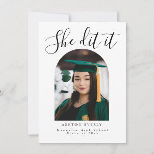 Faire-part de remise des diplômes avec invitation