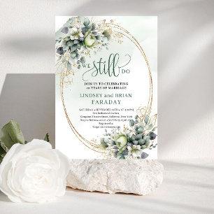 Faire-part de renouvellement de vœux de mariage ve