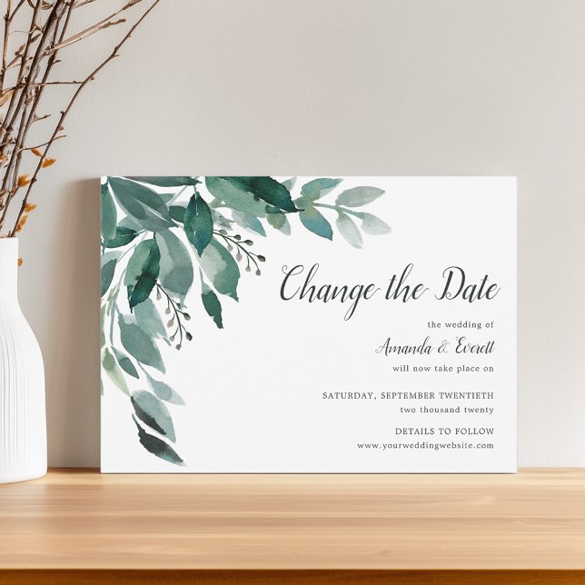 Faire-part de report Mariage de Foliage abondant (Créateur téléchargé)