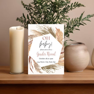 Faire-part de révélation du sexe de bébé Bohème He
