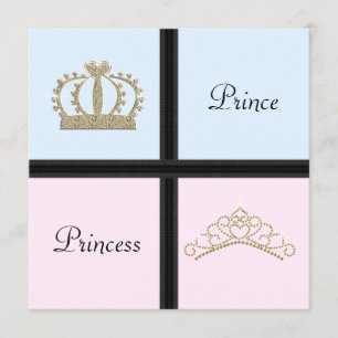 Faire-part de Révélation du Sexe Prince Princesse