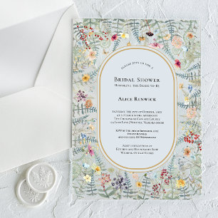Faire-part de salle de bain Vintage Wildflower Fer