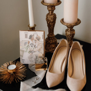 Faire-part de sauvegarde de photo Monogramme Vin
