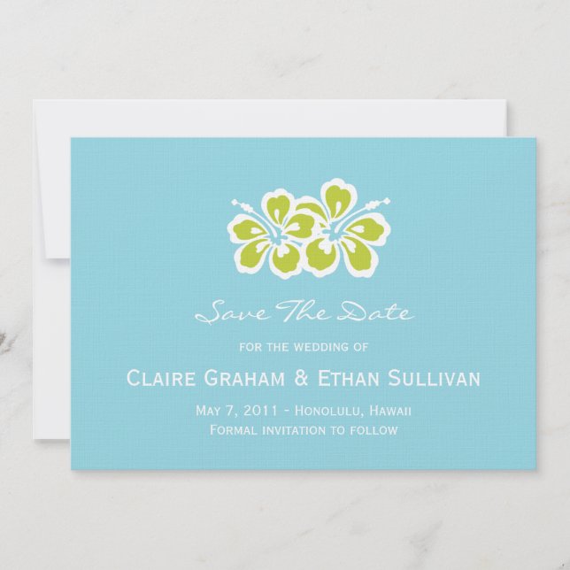 Faire-part de sauvegarde du plaisir d'Hibiscus (Devant)