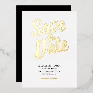 Faire-Part De Save The Date Chic Et Élégant Avec F